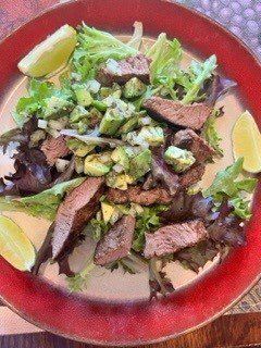 Grilled Steak with Avocado Salsa
